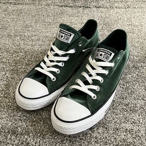 Green Velvet Converse All Stars